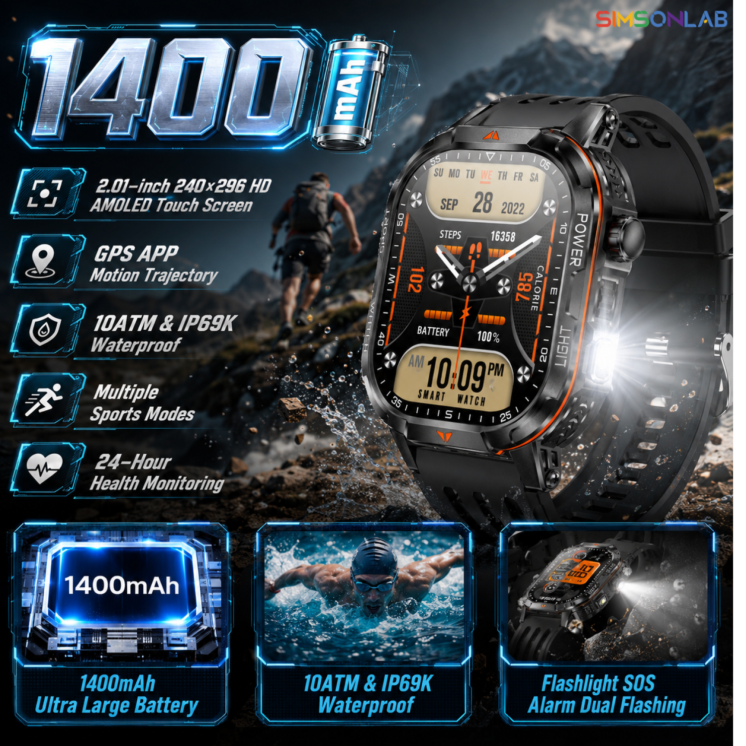 Smartwatch Trending Watches For Men - 2026 New 1400mAh Super Large Battery