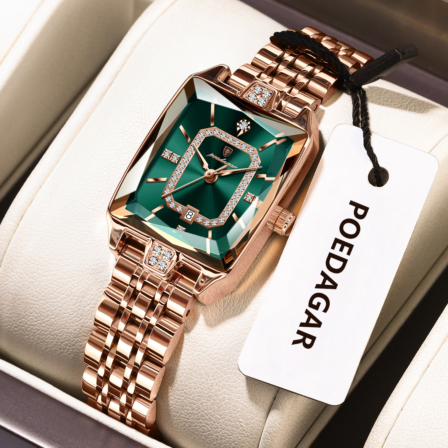 Waterproof Diving Watch - POEDAGAR Luxury Woman Watch Waterproof Date