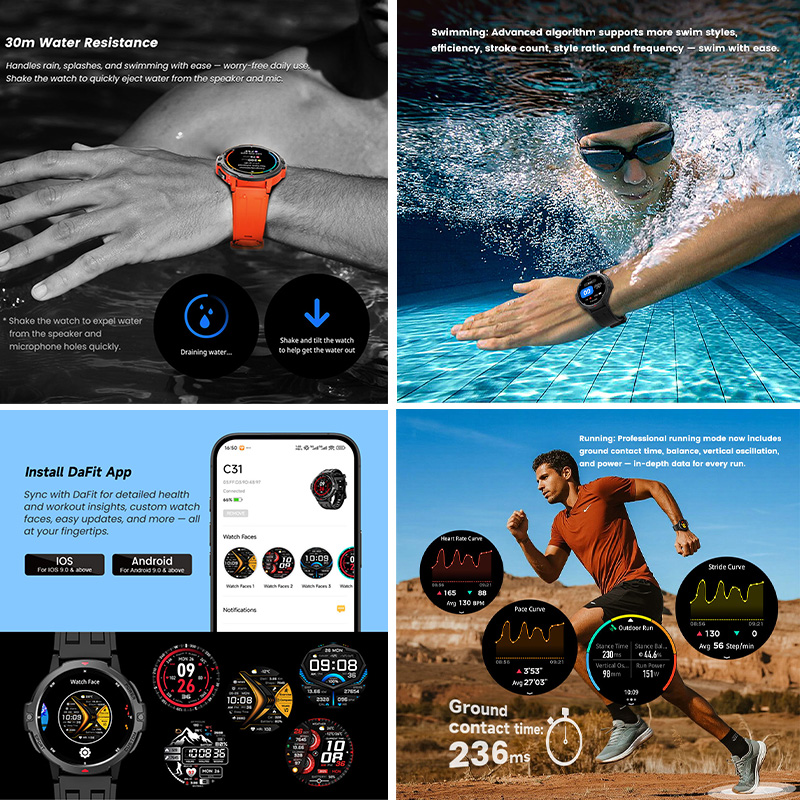 NEW 6-Axis Gyroscope Military  - Smartwatch Timex Watches For Women 리뷰 및 가격