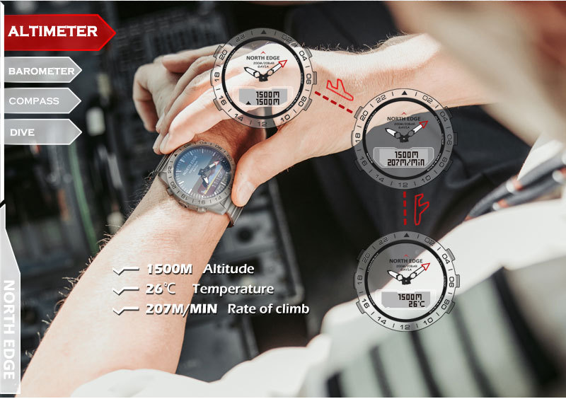 NORTH EDGE Luxury Men Smart Wa - Smartwatch Army Watches For Men 리뷰 및 가격