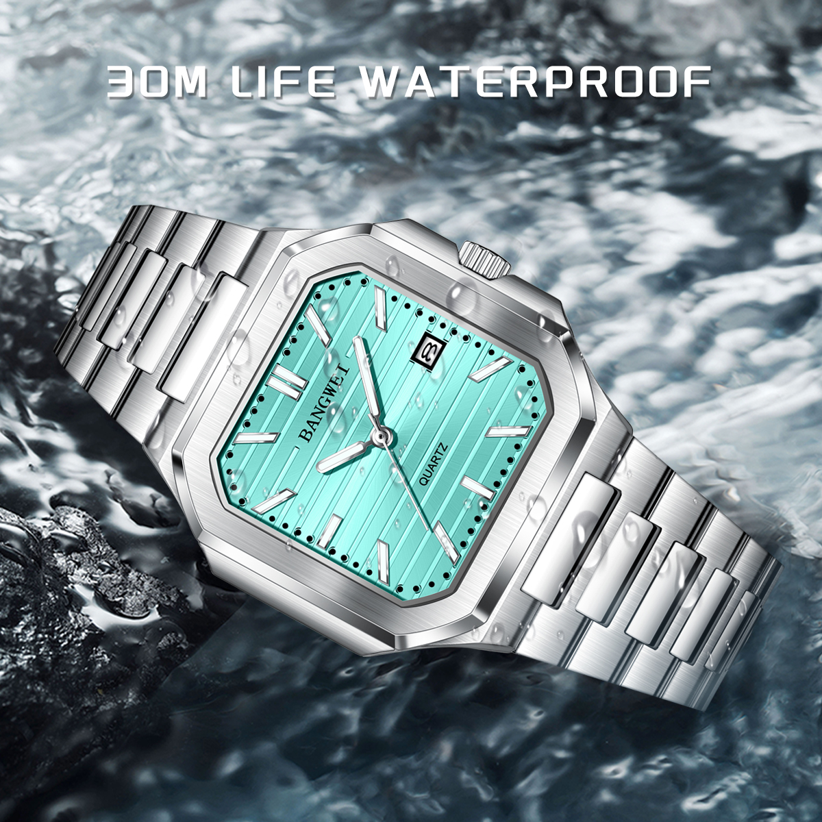BANGWEI Luxury Quartz Men Watc - Smartwatch Square Watches For Men 리뷰 및 가격