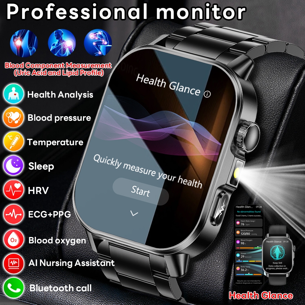 2026 New Model Uric Acid & Lip - Smartwatch Square Watches For Men 리뷰 및 가격