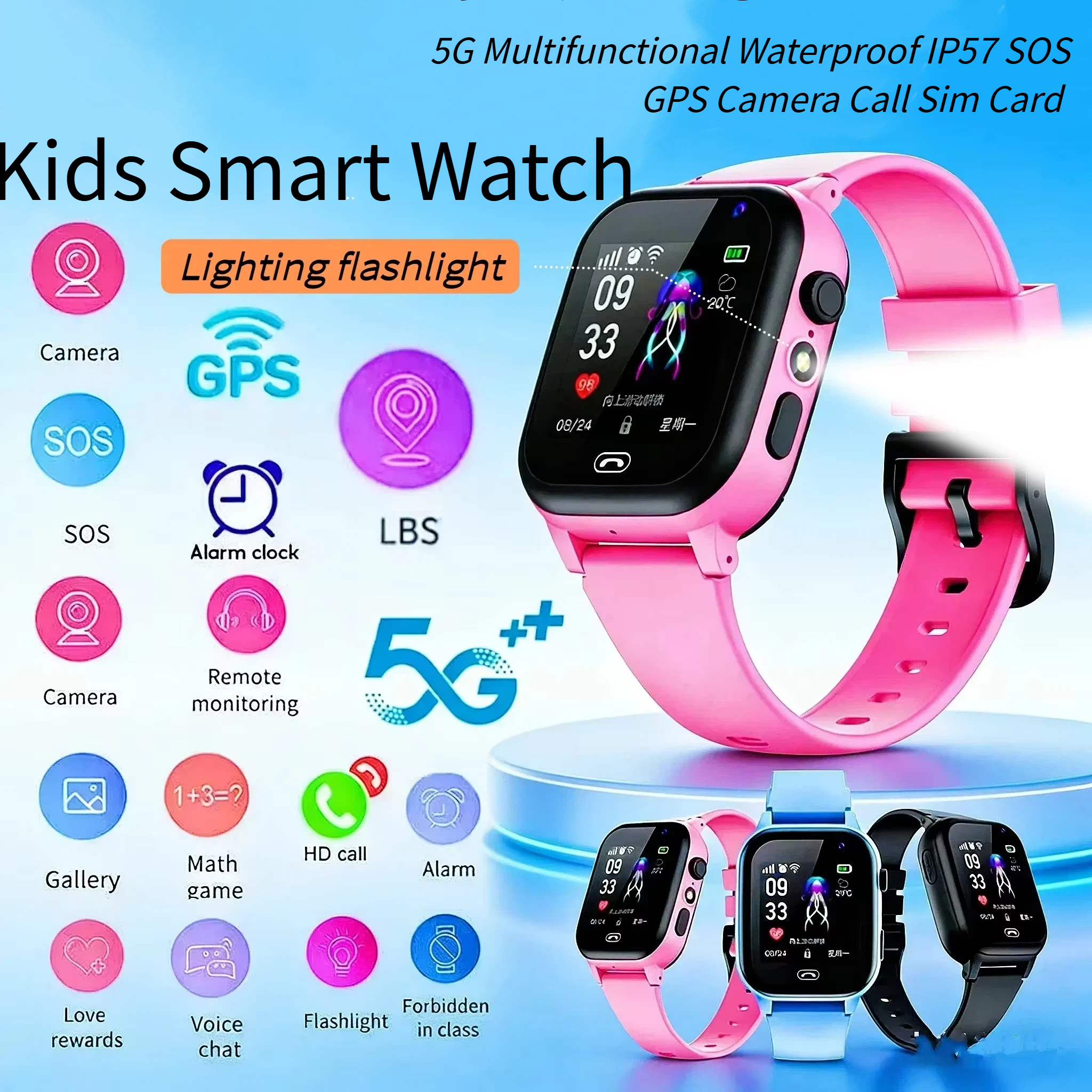 Lenovo Kids Smart Watch 5G GPS - Smartwatch Watches For Kid Girl 리뷰 및 가격