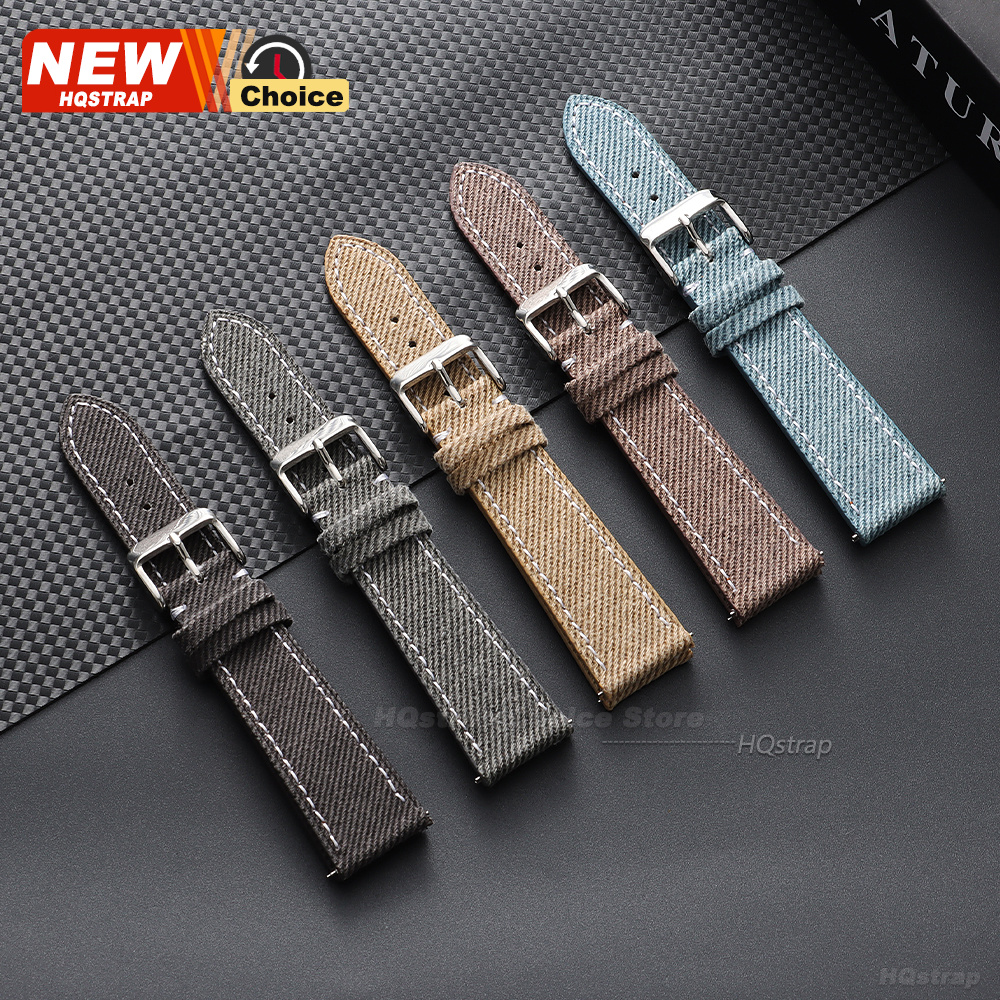 Nylon Denim Fabric Watch Strap - Smartwatch Samsung Watches For Men 리뷰 및 가격