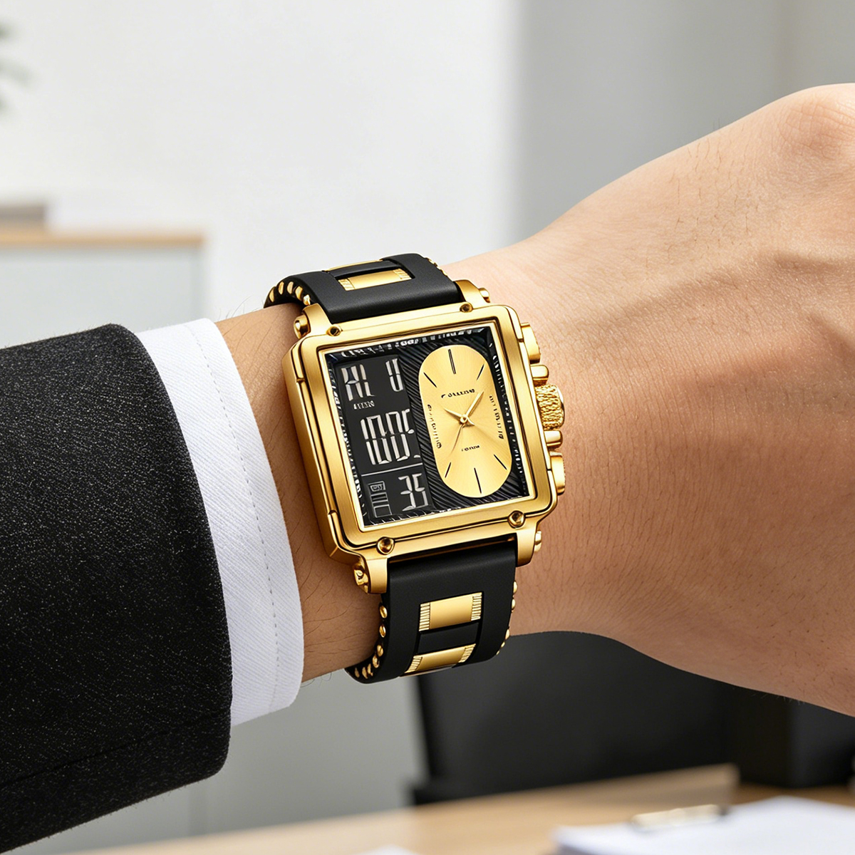 LIGE Top Original Square Digit - Smartwatch Square Watches For Men 리뷰 및 가격