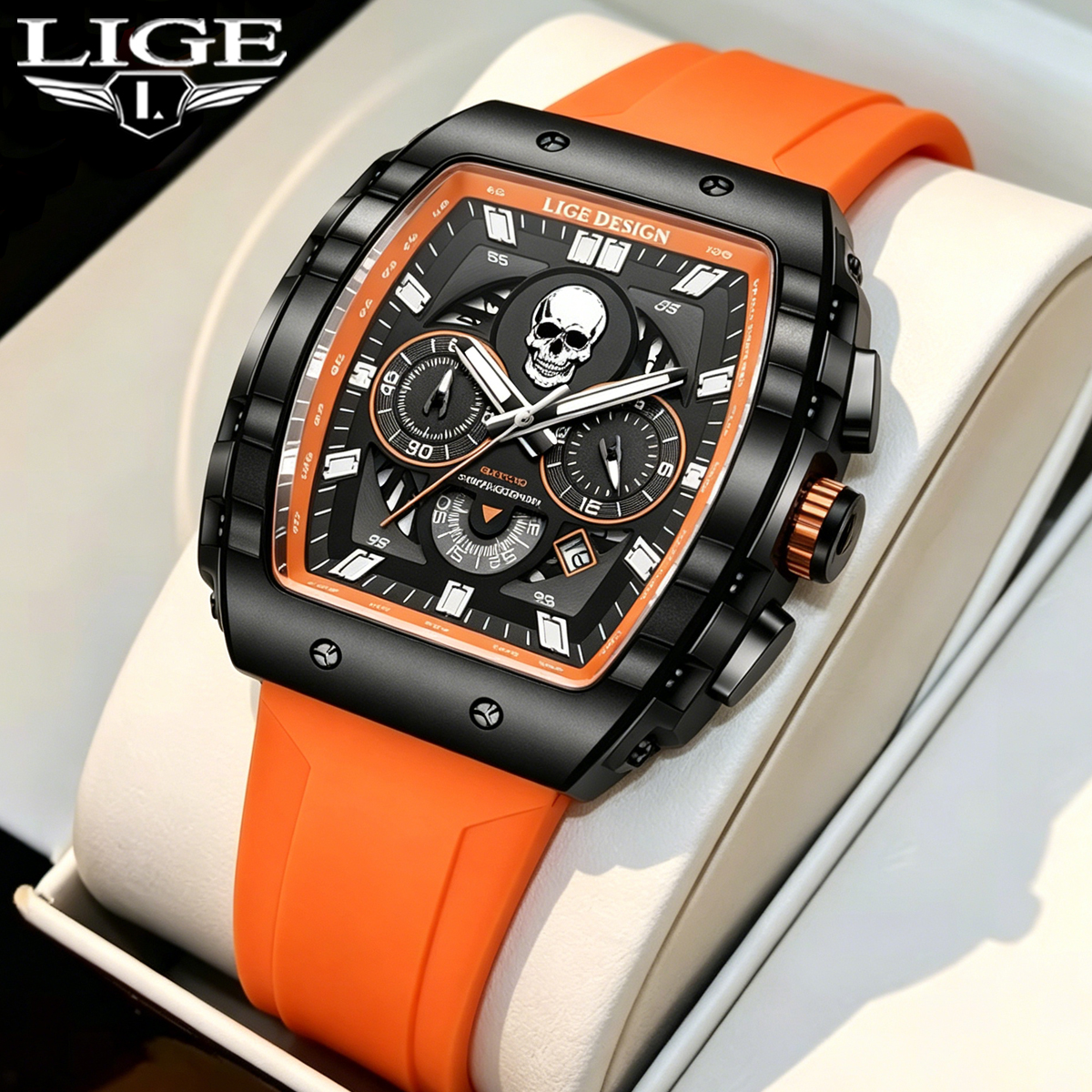LIGE Fashion Quartz Watches fo - Smartwatch Square Watches For Men 리뷰 및 가격