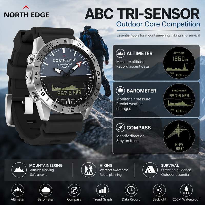 NORTH EDGE Mens  Dive Watch Mi - Smartwatch Army Watches For Men 리뷰 및 가격