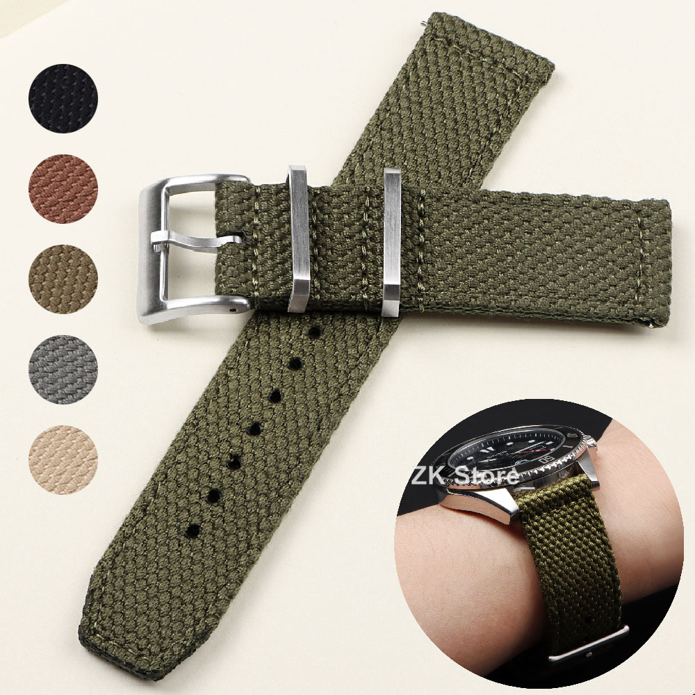 Linen Nylon Watch Straps 20mm  - Smartwatch Army Watches For Men 리뷰 및 가격