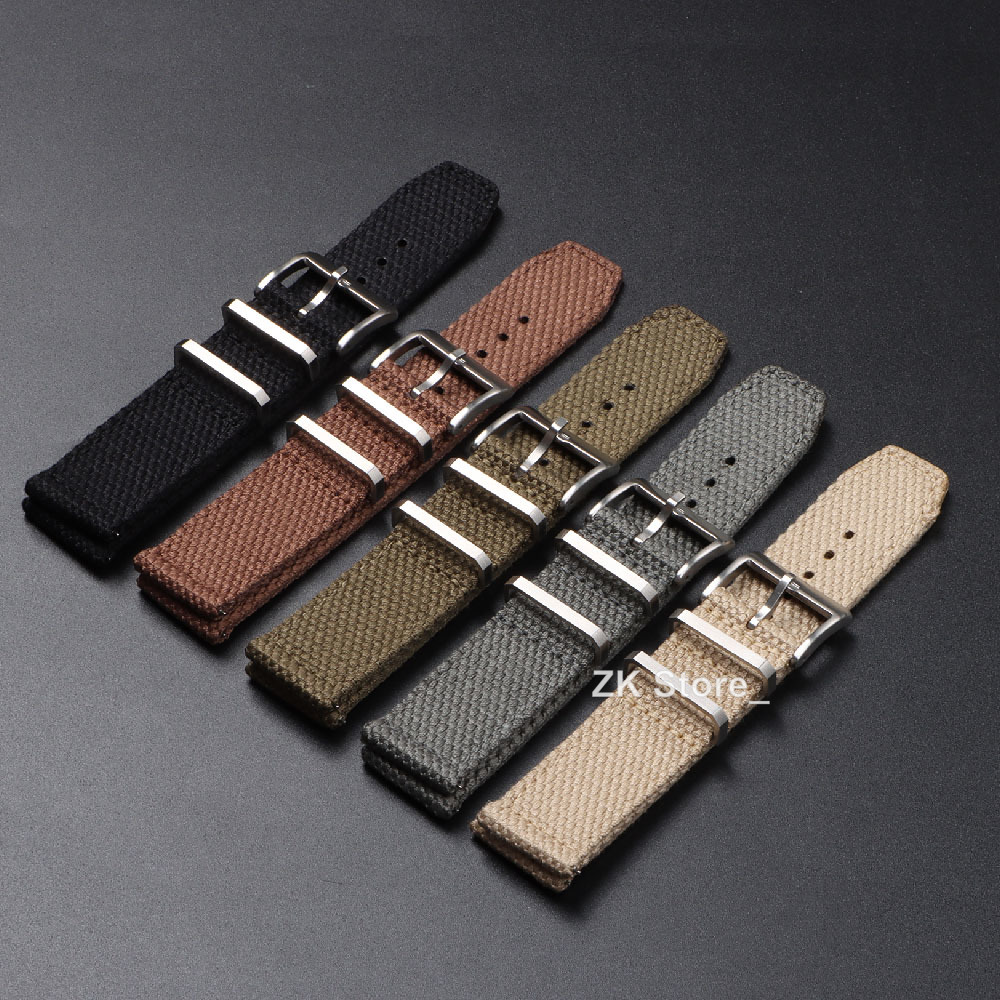 Linen Nylon Watch Straps 20mm  - Smartwatch Army Watches For Men 리뷰 및 가격