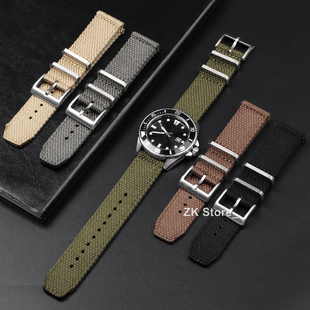 Linen Nylon Watch Straps 20mm  - Smartwatch Army Watches For Men 리뷰 및 가격