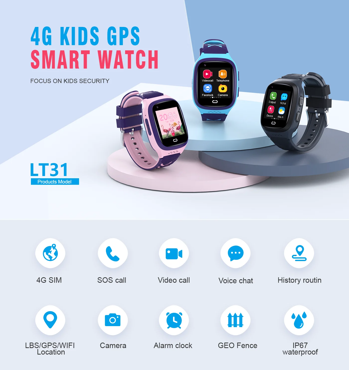 4G Kids Smartwatch SOS Waterpr - Smartwatch Watches For Kids With Gps 리뷰 및 가격