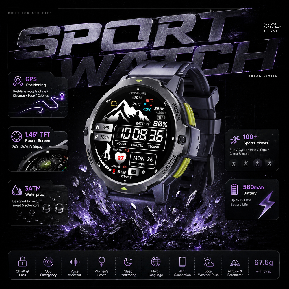 2026 NEW 1.46 Inches Military  - Smartwatch Timex Watches For Women 리뷰 및 가격