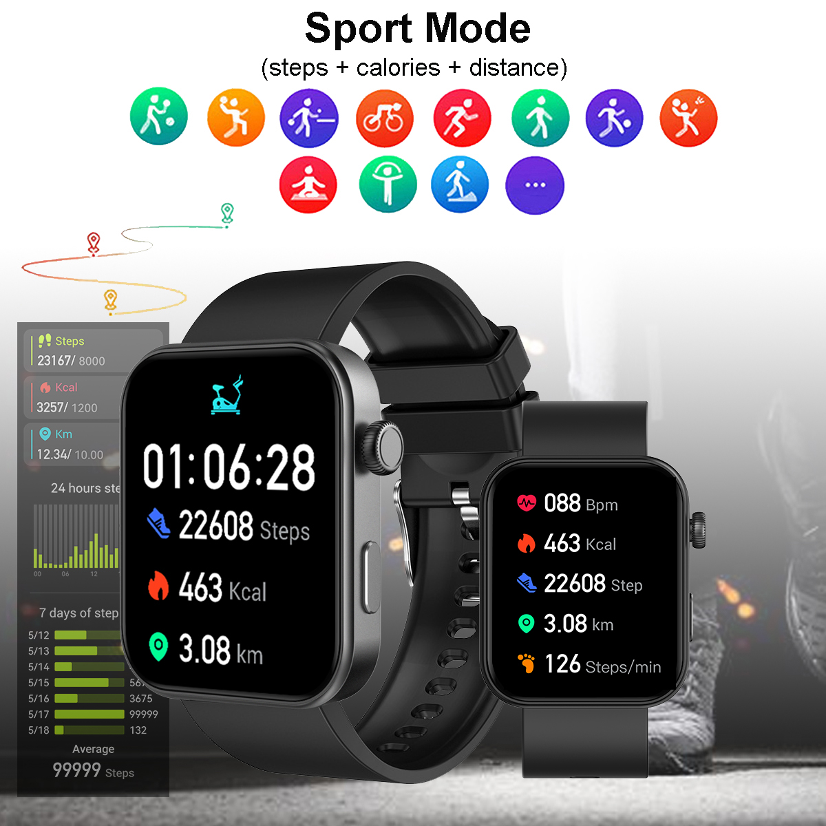 COANR New J11 PRO Men Women he - Smartwatch Square Watches For Men 리뷰 및 가격