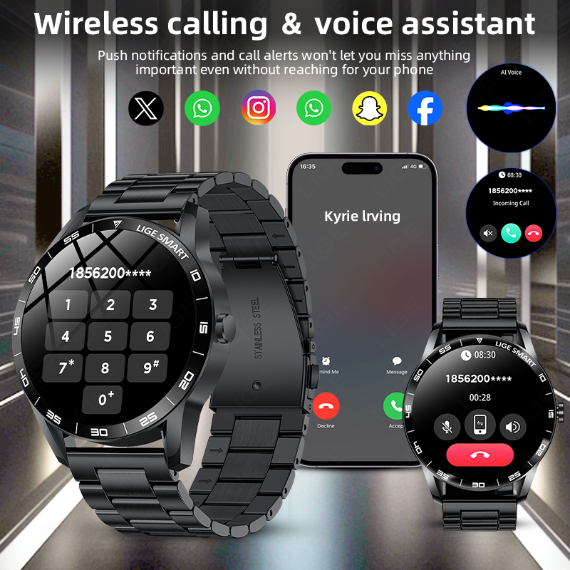 LIGE New Men's Smart Watch 1.3 - Smartwatch Watches Birthday Gift For Men 리뷰 및 가격