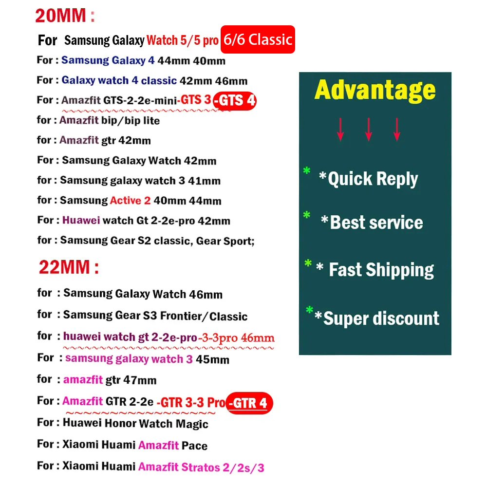 20mm/22mm Silicone band For Am - Smartwatch Samsung Watches For Men 리뷰 및 가격
