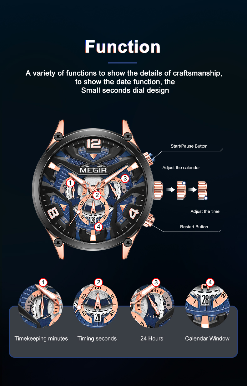 MEGIR Men's Sports Chronograph - Smartwatch Army Watches For Men 리뷰 및 가격
