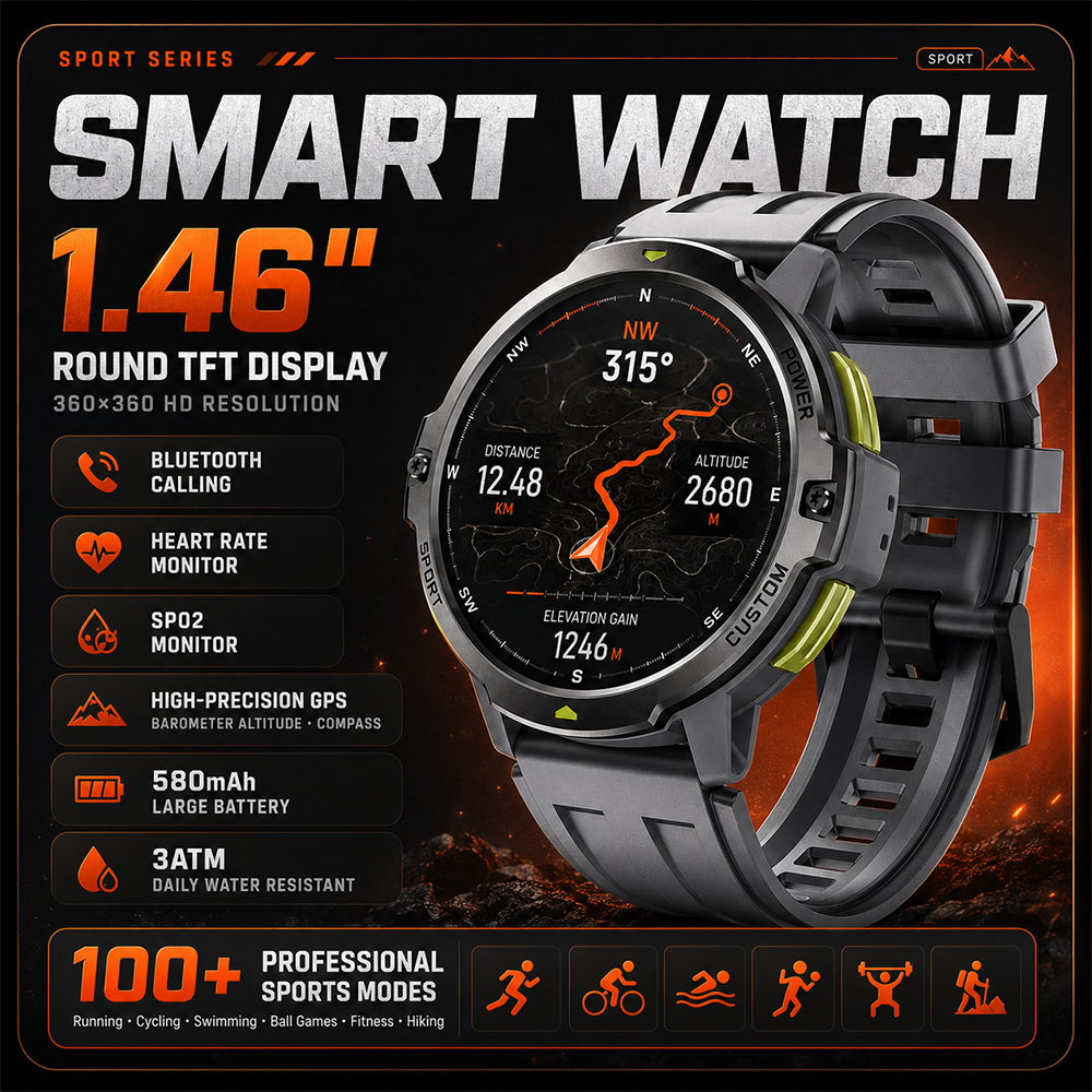 2026 NEW 1.46 Inches Military  - Smartwatch Timex Watches For Women 리뷰 및 가격