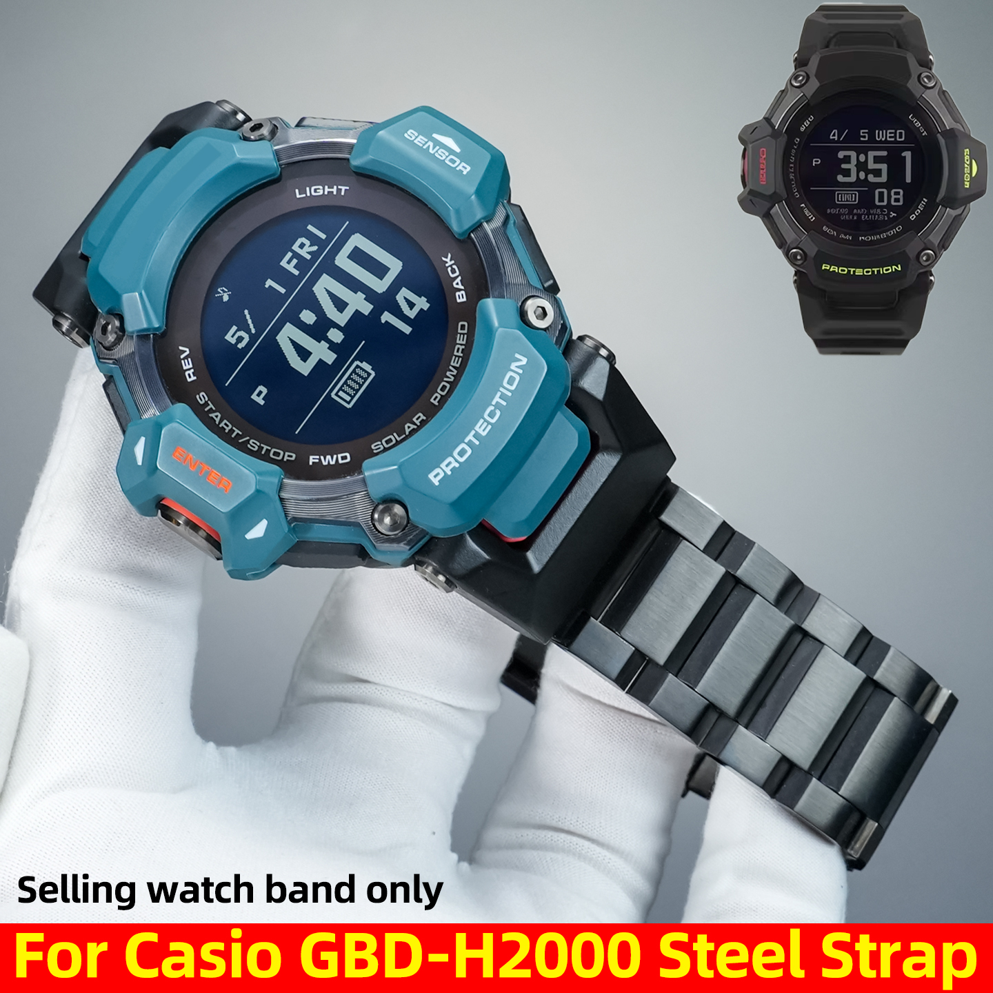 GBD-H2000 Modified metal Strap - Smartwatch Casio Watches For Men 리뷰 및 가격