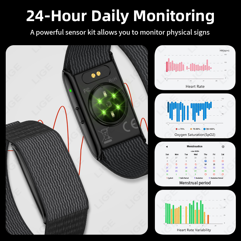 LIGE NO Screen Smart Wristband - Smartwatch Square Watches For Men 리뷰 및 가격