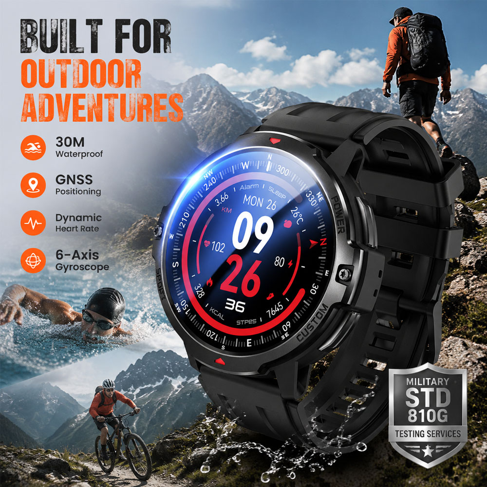 NEW 6-Axis Gyroscope Military  - Smartwatch Timex Watches For Women 리뷰 및 가격