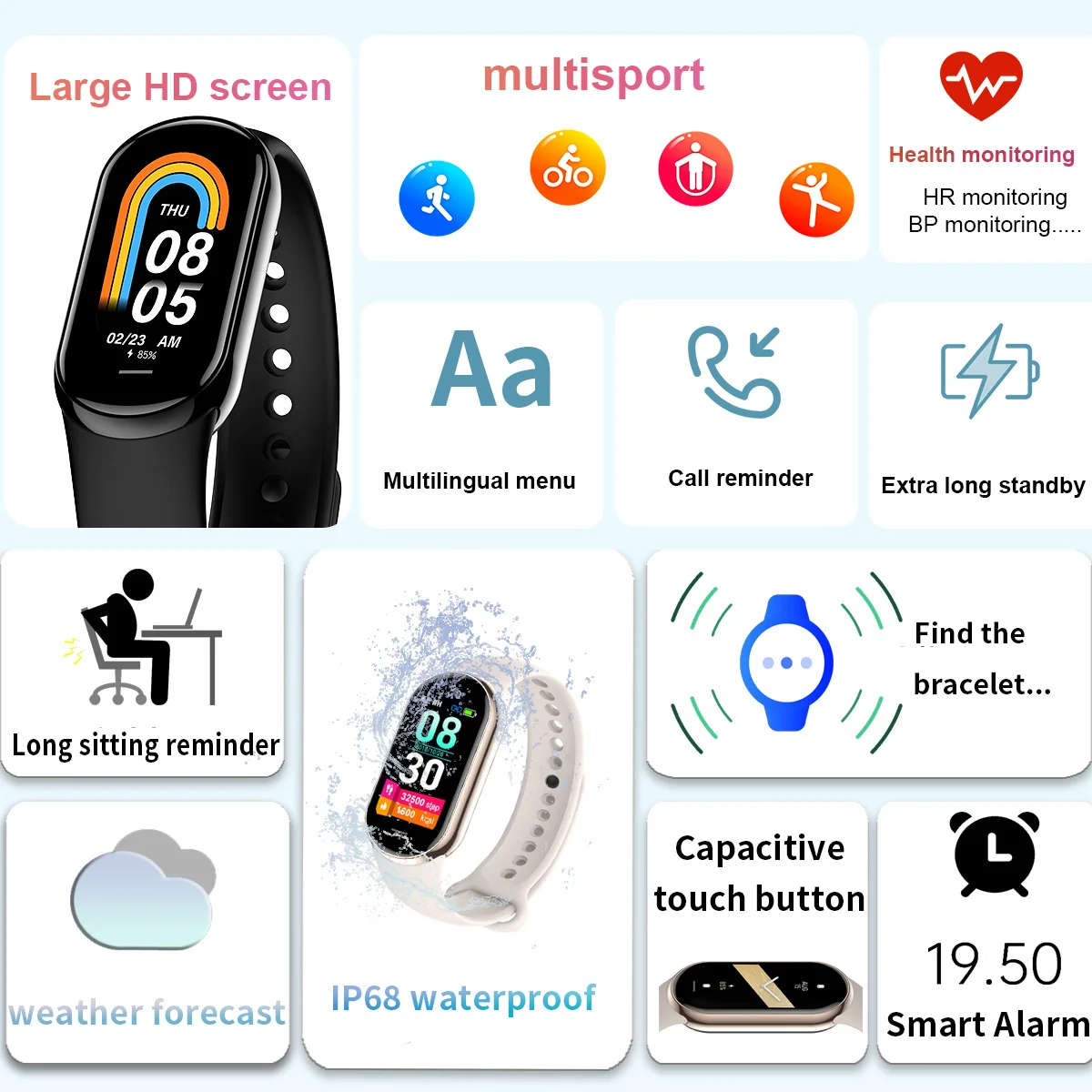 New Original Small M8 Band Sma - Smartwatch New Watches For Women 리뷰 및 가격