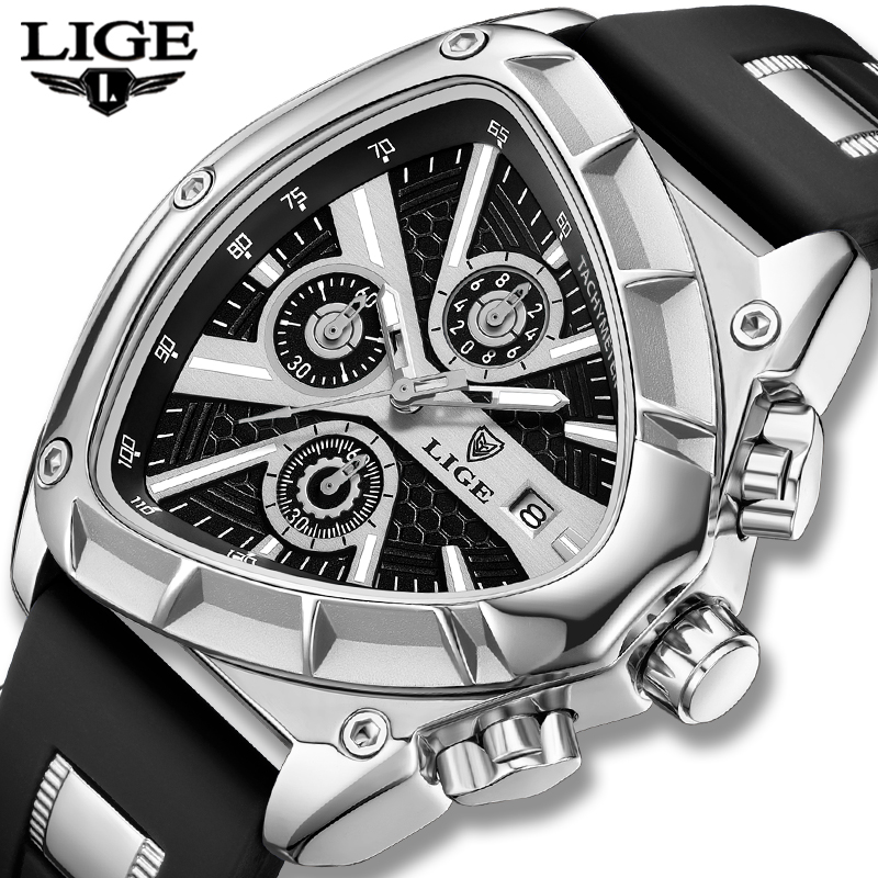 LIGE Fashion Men Watch Triangl - Smartwatch Army Watches For Men 리뷰 및 가격