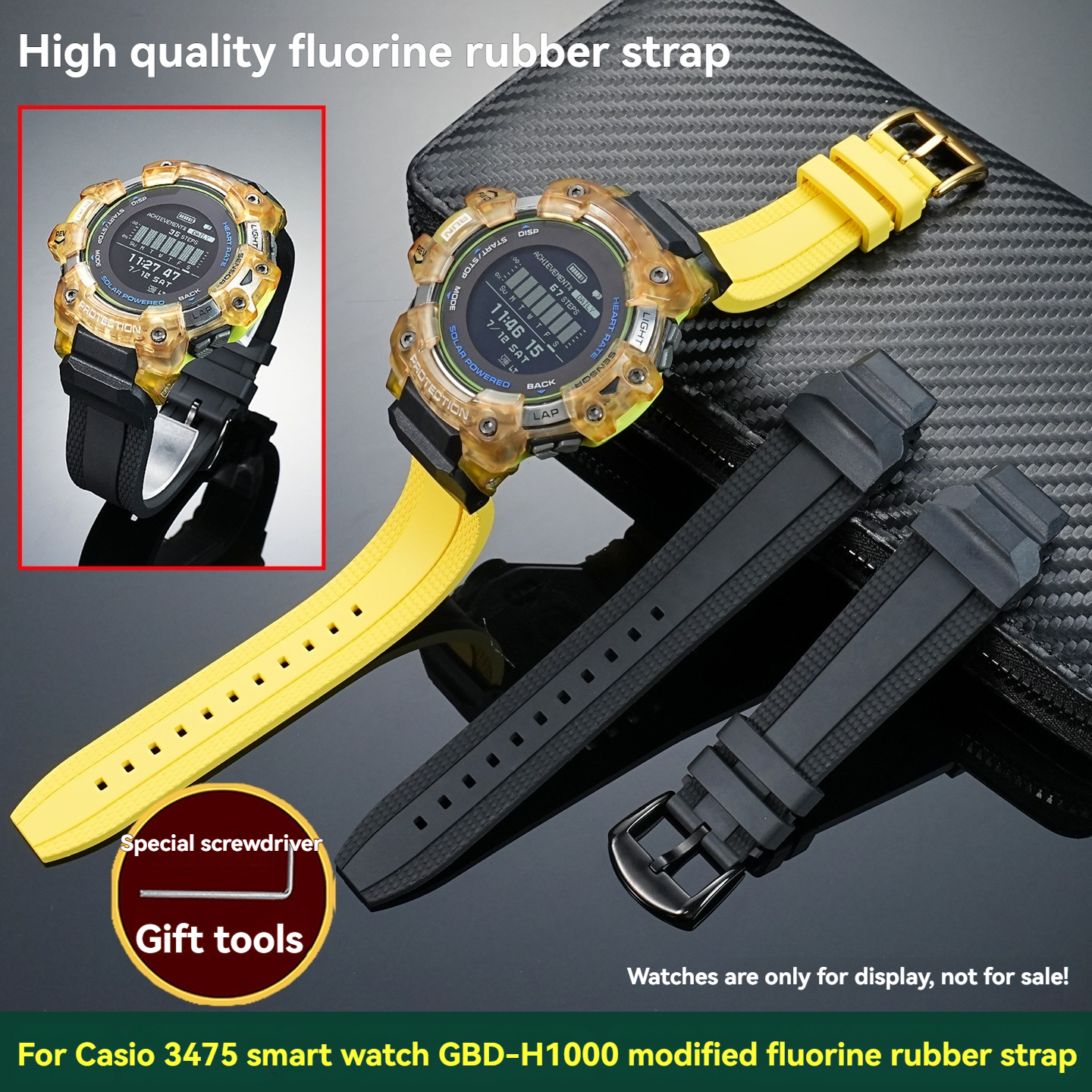 gbd-h1000 Fluororubber watchba - Smartwatch Casio Watches For Men 리뷰 및 가격