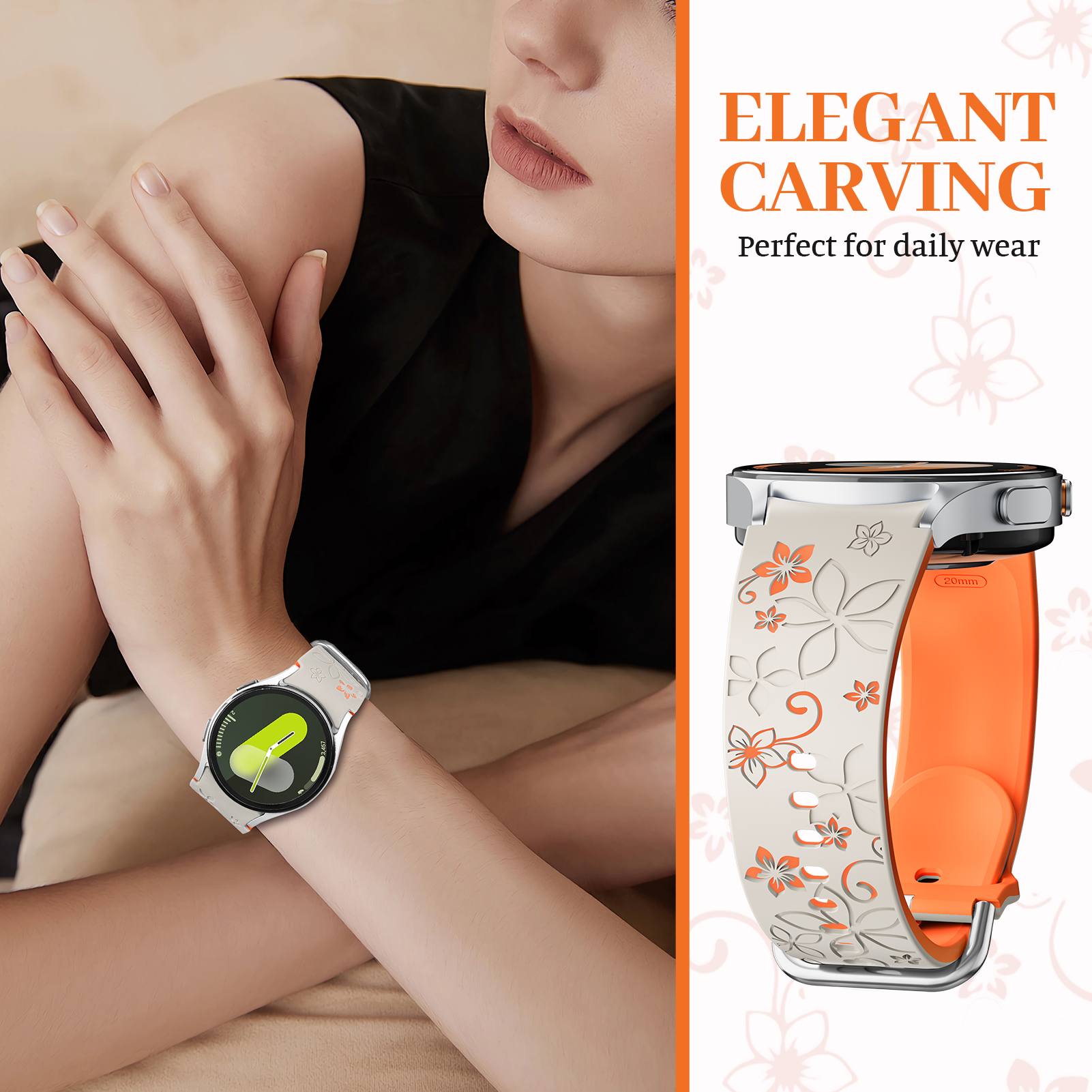 Engraved Silicone Band for Sam - Smartwatch Samsung Watches For Men 리뷰 및 가격