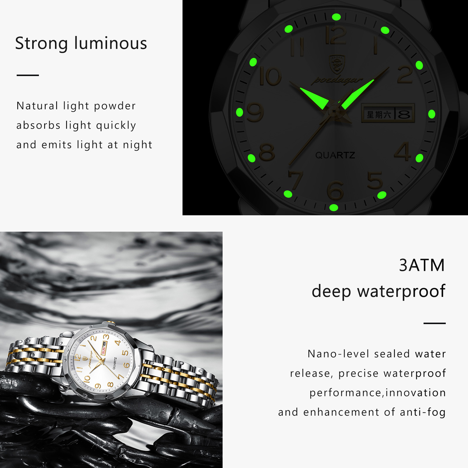 POEDAGAR Elegant Ladies Watche - Waterproof Diving Watch 리뷰 및 가격