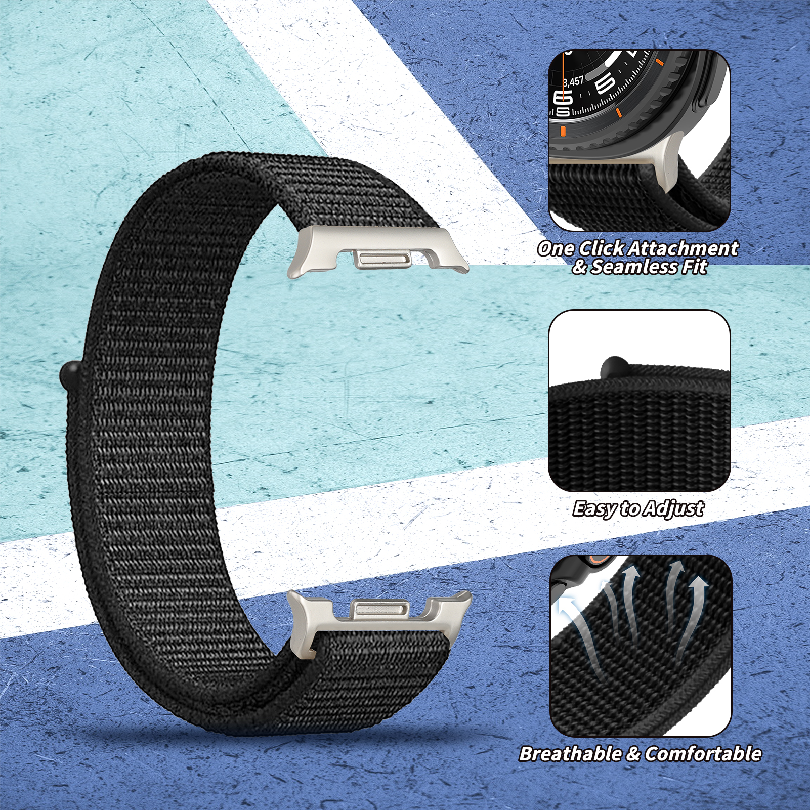 Nylon Loop for Samsung Watch 8 - Smartwatch Samsung Watches For Men 리뷰 및 가격