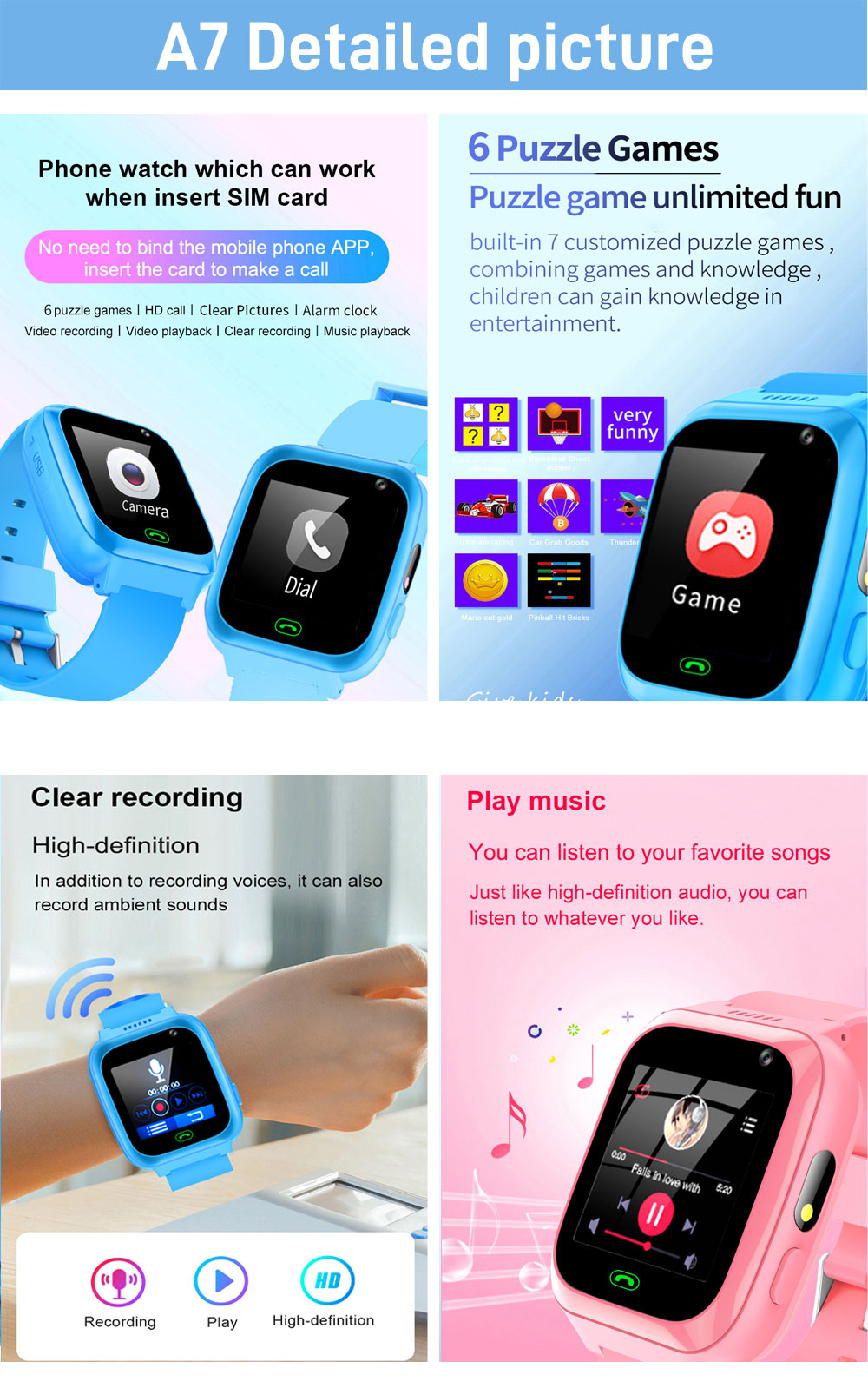 2G 4G Kids Smart Watch Phone G - Smartwatch Watches For Kid Girl 리뷰 및 가격