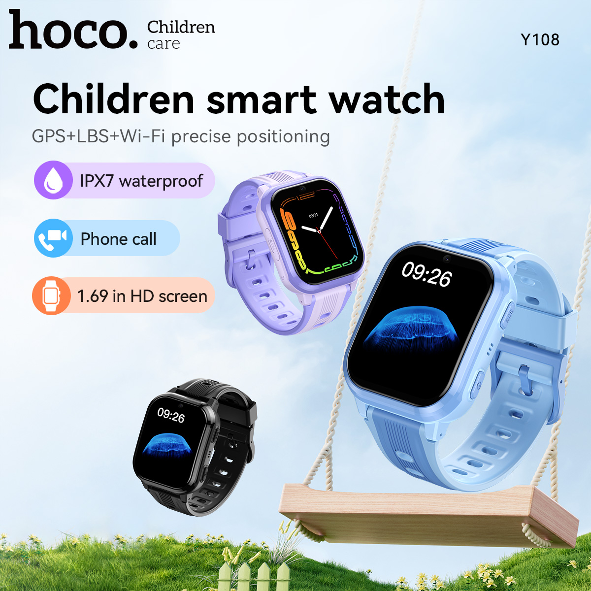 HOCO Y108 1.69inch HD LCD Curv - Smartwatch Watches For Kid Girl 리뷰 및 가격
