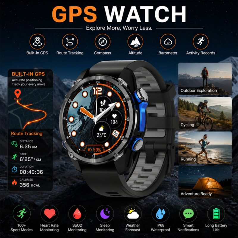 2026 New Army Grade TANK GPS O - Smartwatch Army Watches For Men 리뷰 및 가격