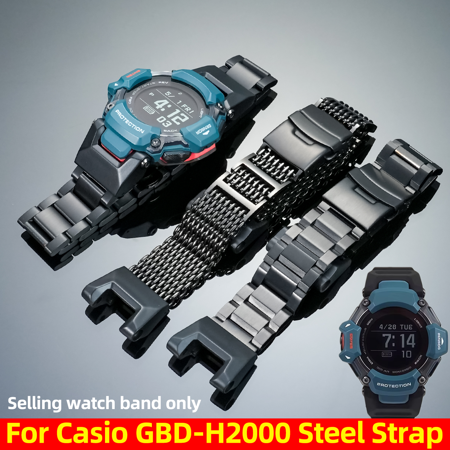 10 style Black steel Strap For - Smartwatch Casio Watches For Men 리뷰 및 가격